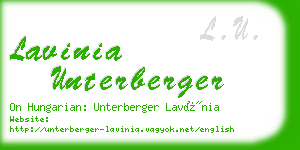 lavinia unterberger business card